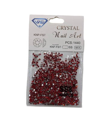 Nail Art - Crystal Red